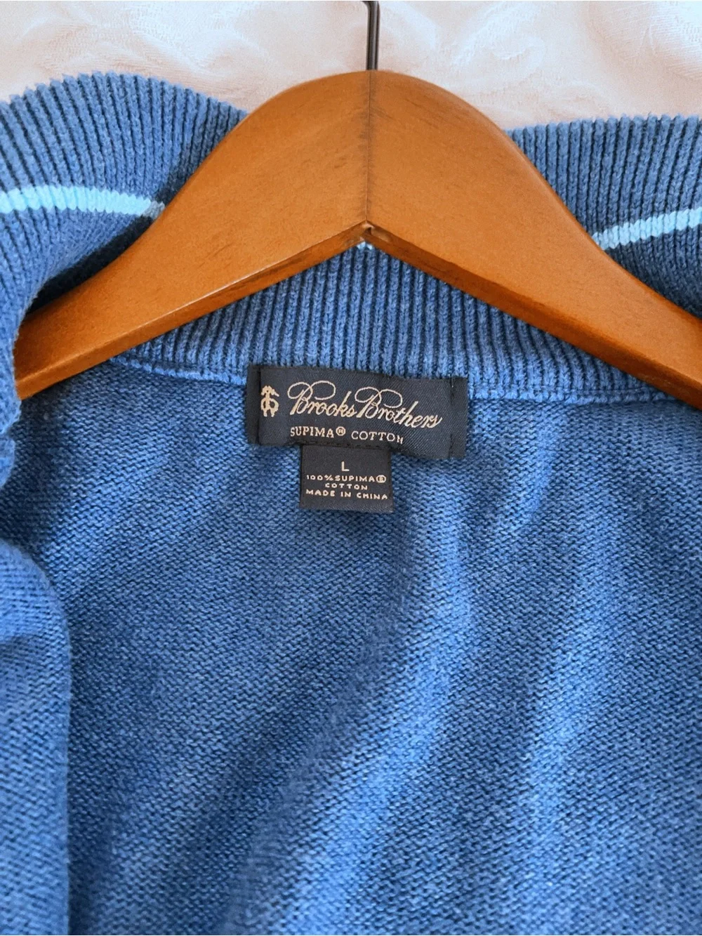 Brooks Brothers Blue Full-Zip Men's Sweater Jacket